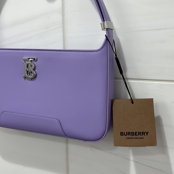 Burberry | NWT TB Leather Shoulder Bag in Lavender - Picture 4 of 8